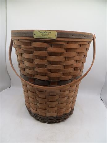 Longaberger 1989 Banker's Waste Basket