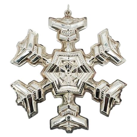 Vintage 1977 Gorham Sterling Silver Snowflake Ornament