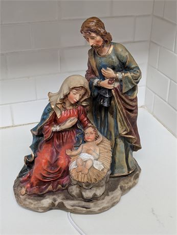 Light Holy Family Jesus Mary Joseph manger scene