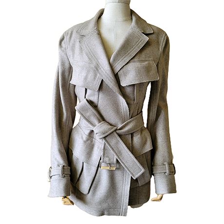 Donna Karen Casual Luxe (White Label) Italian Wool Blend Jacket