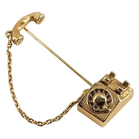 Vintage AVON Rotary Phone Stick Pin