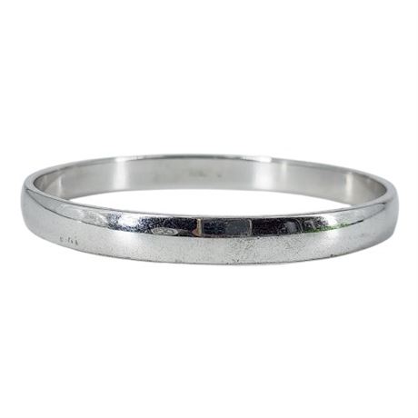 Vintage Monet Minimalist Silver Tone Bangle Bracelet
