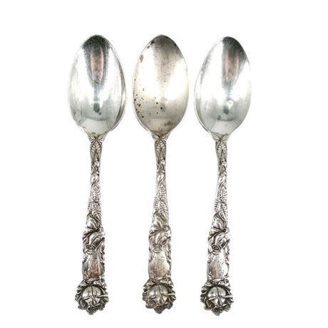 Silver Cabbage Spoons, Lot of 3, 78.2g