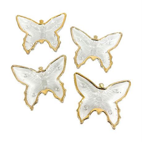 Jeannette Glass Gold Trimmed Butterfly Dishes