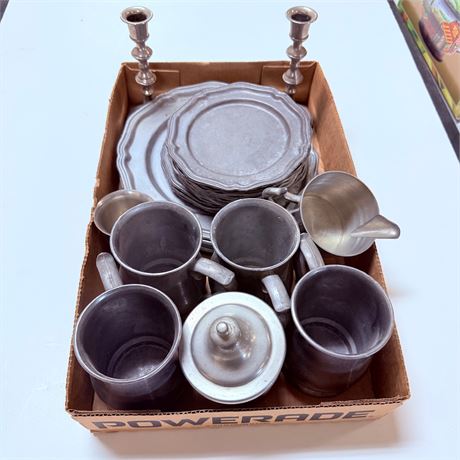 Huge Pewter Lot