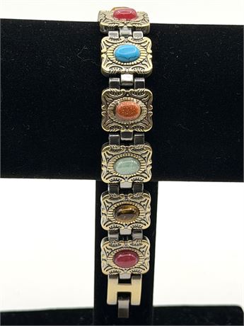 Bracelet with multi-colored Stones
