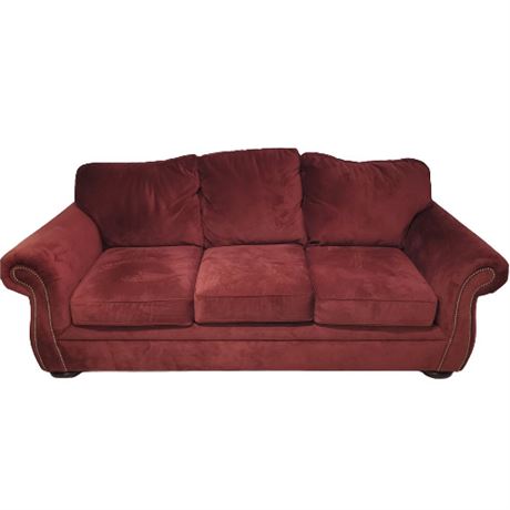 Ellis Home Furnishings Red Velvet Sofa