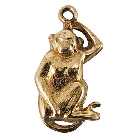 Vintage Gold Filled Monkey Charm