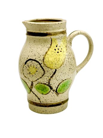 Vtg Inarco Stoneware Handpainted Pitcher