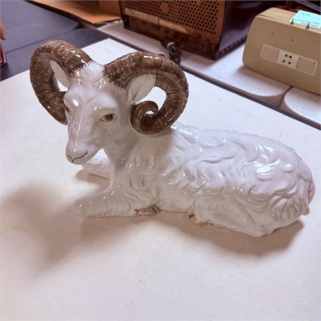 Italian 18" Long Ram Figurine