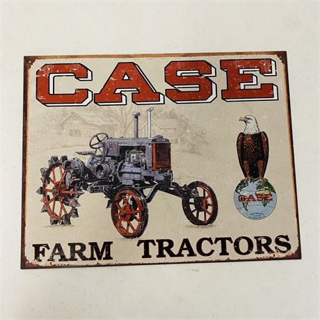 Case Farm Tractors 12.5x16” Metal Retro Sign