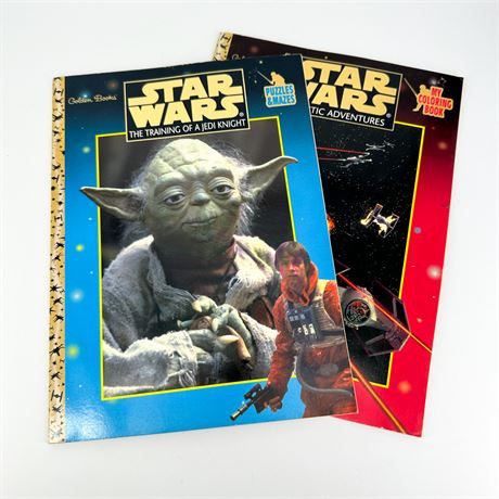 Pair of Vintage 1997 Star Wars Coloring & Activity Books