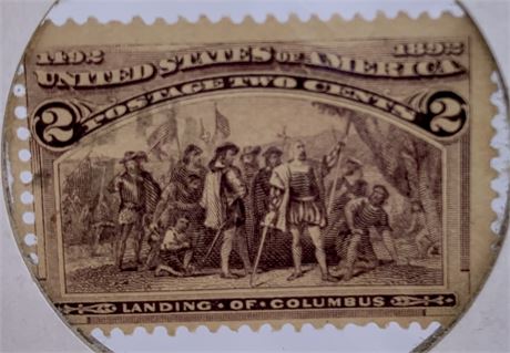1893 Landing of Columbus 2 cent US Postage Stamp