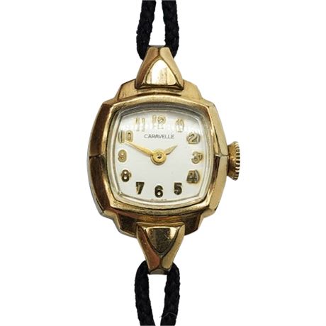 Vintage CARAVELLE Gold Tone Ladies Wrist Watch, NOT Running