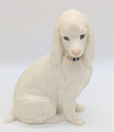 Lenox White Dog Tender Devotions Porcelain Figurine Sitting