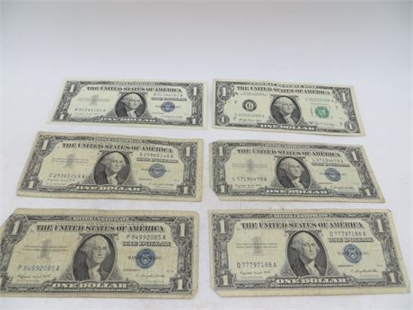1957 A Seven $1 Silver Certificates