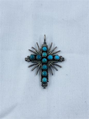 Vintage Turquoise Sterling Pendant
