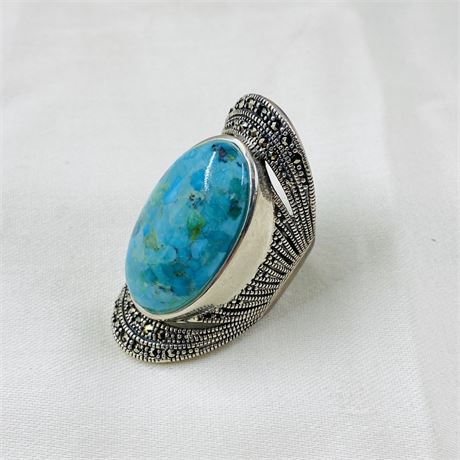 15.5g Sterling Ring Size 7.5