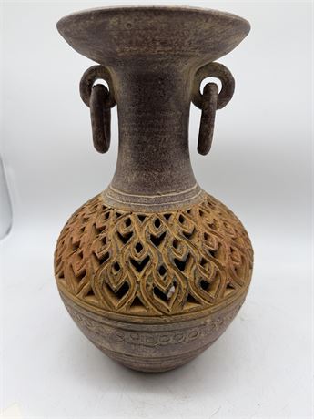 Tera Cotta Vase Reminiscent of Mid-Century Latin American Pottery