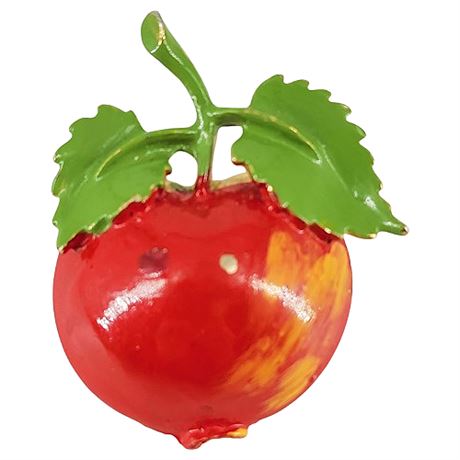 Vintage Enamel Beet Brooch