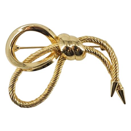 Vintage HENKEL & GROSSE Gold Tone Knot Brooch