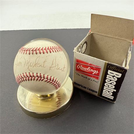 Mudcat Grant Signed Baseball