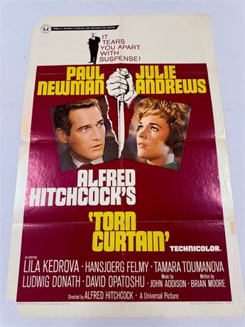 Torn Curtain Original 27x41” Movie Poster