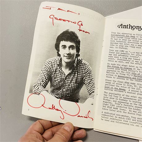 Anthony Daniels + George Takei Signed 1982 KC Con Program