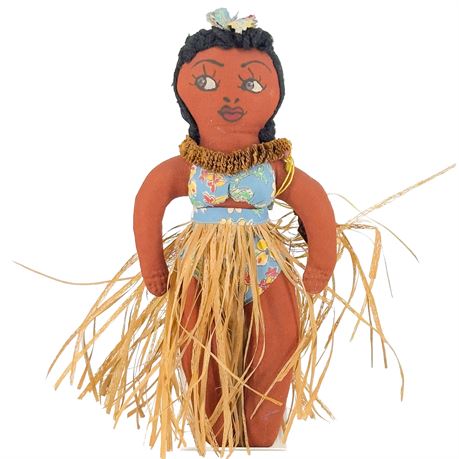 VIntage Ka-Lae Hawaiian Hula Girl Cloth Doll with Original Tag