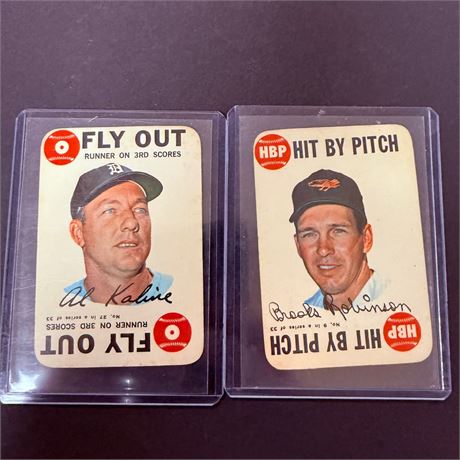 1968 Topps Game Brooks & Kaline Cards