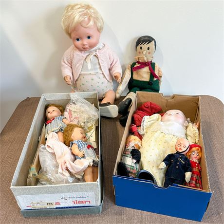 Lot of Vintage Dolls and Accessories