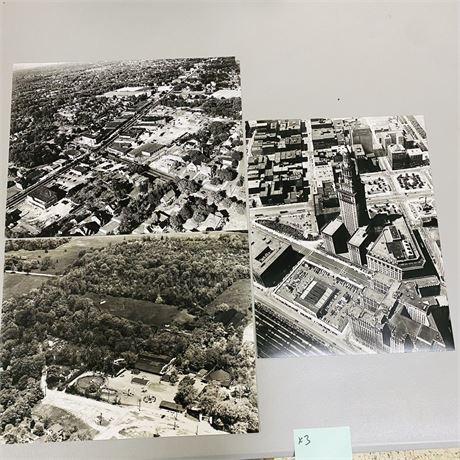 3 Vintage Cleveland Train Photographs