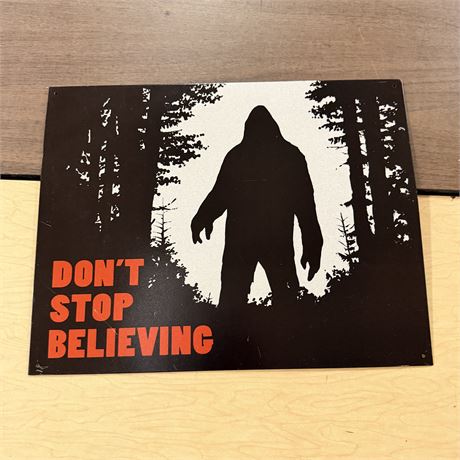 Bigfoot 12.5x16” Retro Metal Sign