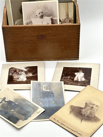 Wood Box of Old Photos