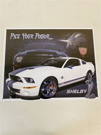 12.5x16” Shelby Mustang Metal Sign