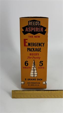 Vintage Reed's Aspirin Counter Display