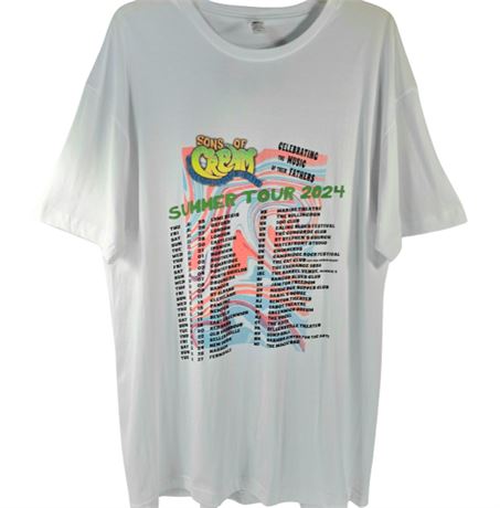 Sons of Cream,  XL Concert T-shirt & Autographed Ticket