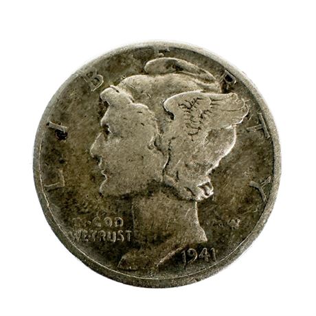 1941 Silver Mercury Dime