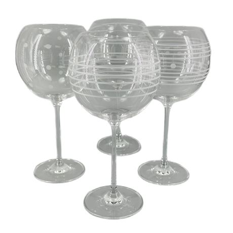 Set of Mikasa Cheers Balloon Wine Glasses