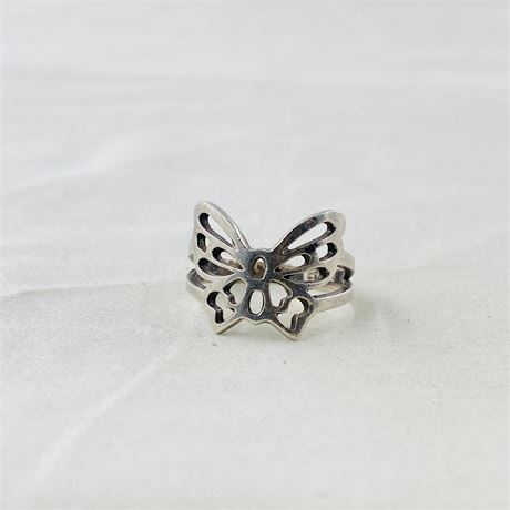 3.9g Sterling Butterfly Ring Size 8.25