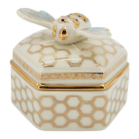 Vintage 2000-2001 Lenox Secret Garden Collection Beehive Box in Box