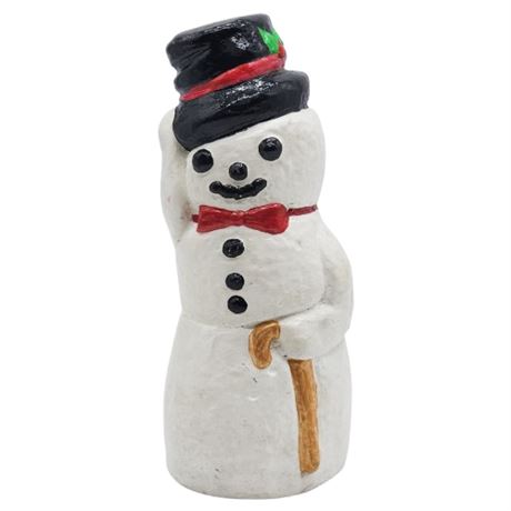 Vintage Hand Painted Chalkware Frosty the Snowman