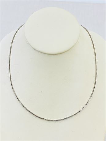 4.4g 14k White Gold 18” Necklace