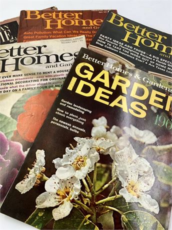 5 1940s-70s Better Homes & Gardens, American Home, Magazines