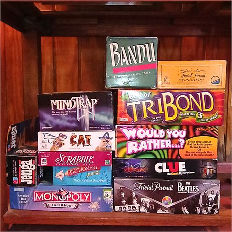Family Game Night - Jenga, Trivial Pursuit, MindTrap, Scrabble & More