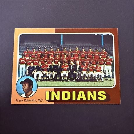 1975 OPC Indians Team Card