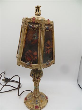 Art Nouveau Victorian Boudoir Table Lamp