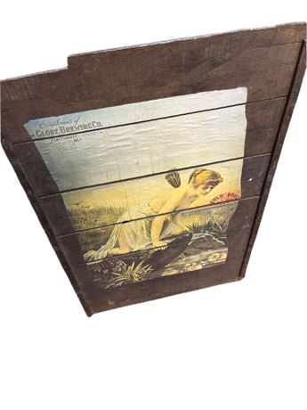 Vintage wood advertising sign