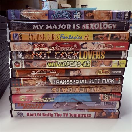 12 Adult DVDs