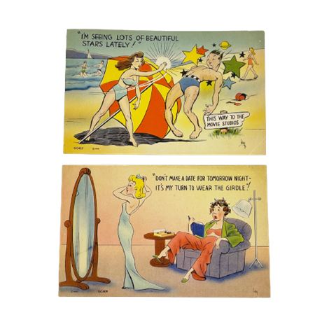 Lot of Vintage Color Litho Novelty Postcards- Beauty